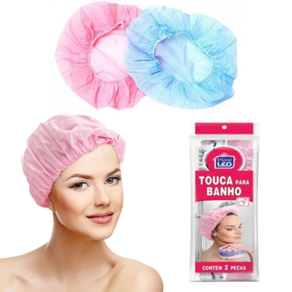 Conj. C/4 Toucas De Banho Polietileno Sanfonada