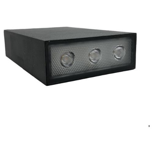 Arandela Preta 3k De Led Interna Quadrada Aaatop