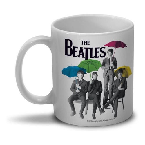 CANECA + CAIXINHA PARA PRESENTE Xícara  Banda The Beatles Umbrella Colorido