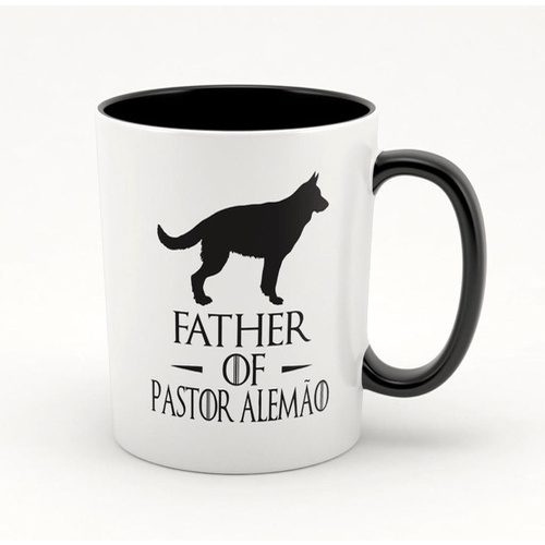 CANECA + CAIXINHA PARA PRESENTE Xícara Father Of Pastor Alemão Cachorro Pastor Alemão