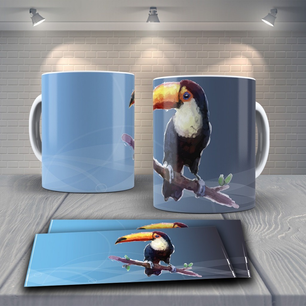 CANECA + CAIXINHA PARA PRESENTE  Imagem De Tucano Lindo Presente