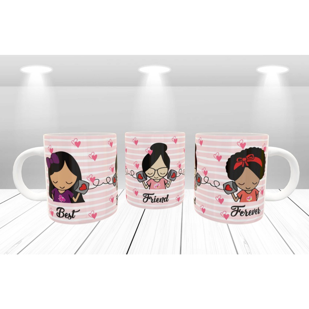 CANECA + CAIXINHA PARA PRESENTE  Best Friend Forever Nova Coleção