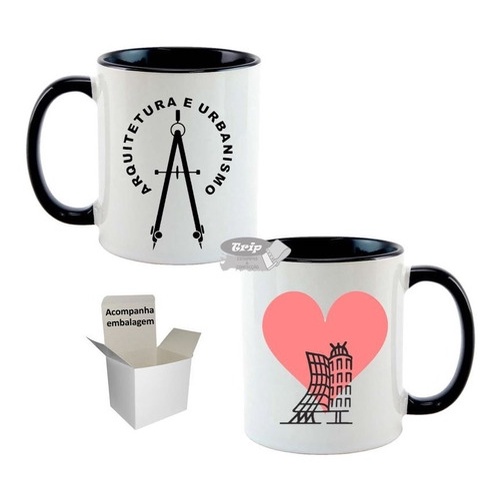 CANECA + CAIXINHA PARA PRESENTE Personalizada  Arquitetura E Urbanismo Nova Coleção