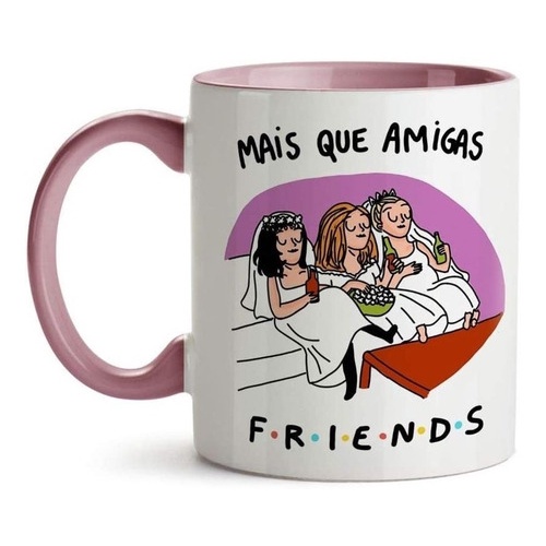 CANECA + CAIXINHA PARA PRESENTE Alça E Interior Roxo Melhores Amiga Presente Amiga Nova Coleção