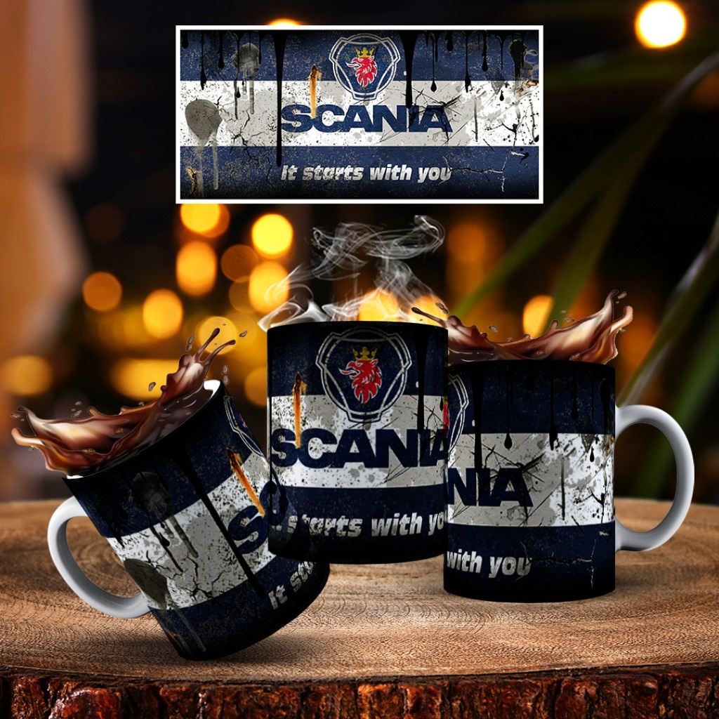 CANECA + CAIXINHA PARA PRESENTE  Scania Lindo Presente