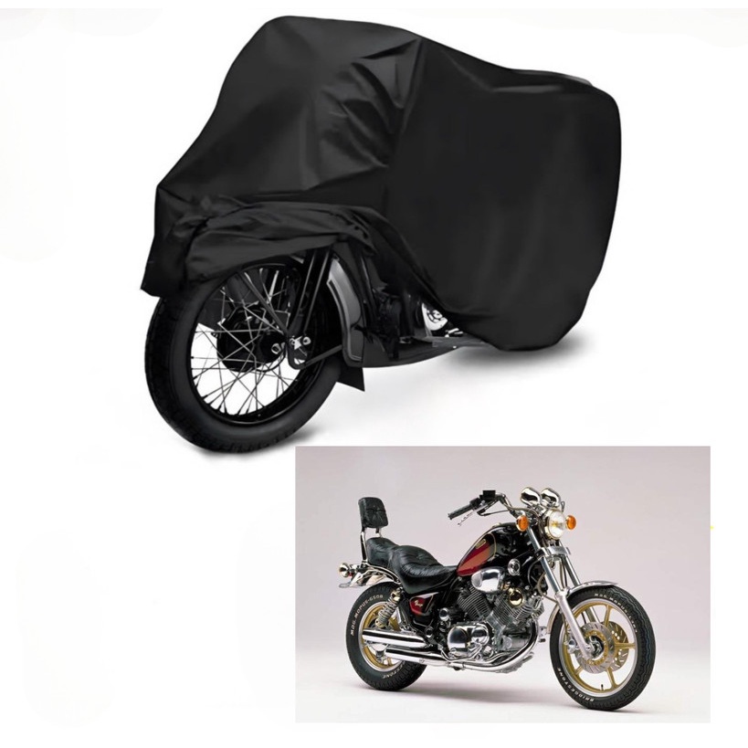 Capa de Cobrir Moto em Couro Impermeável Anti-Uv Protetora Anti-Risco para Yamaha XV 250 (Virago)