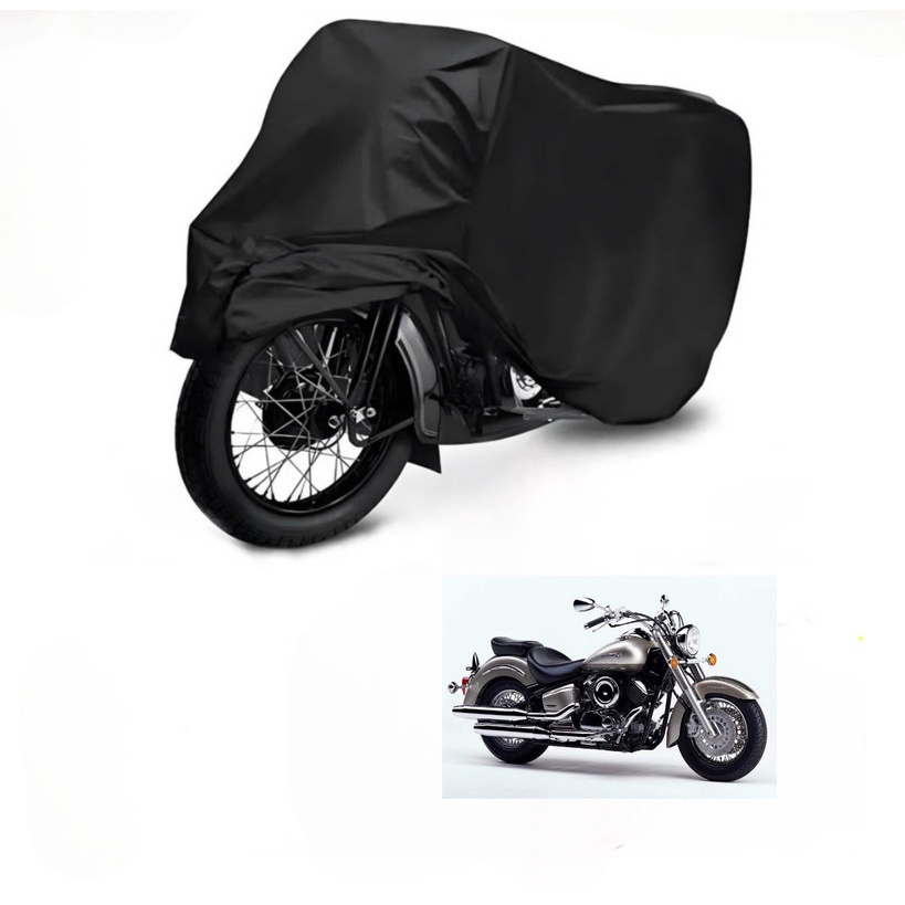Capa de Cobrir Moto em Couro Impermeável Anti-Uv Protetora Anti-Risco para Yamaha Drag Star 650