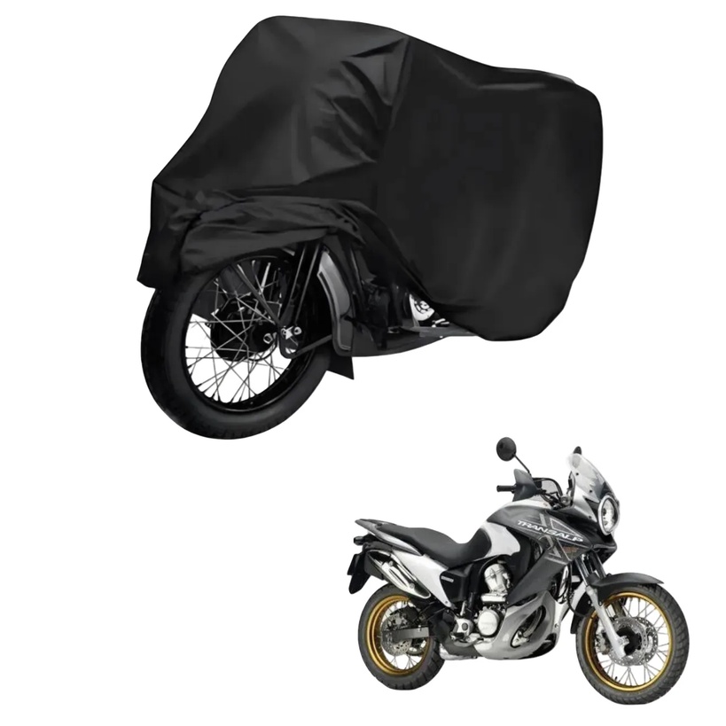 Capa de Cobrir Moto em Couro Impermeável Anti-Uv Protetora Anti-Risco para Honda XL 700V Transalp
