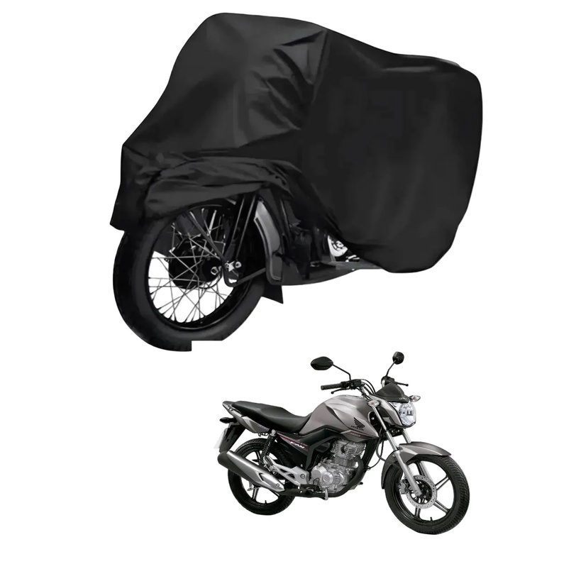 Capa de Cobrir Moto em Couro Impermeável Anti-Uv Protetora Anti-Risco para Honda CG 160 Fan ESDi Flex