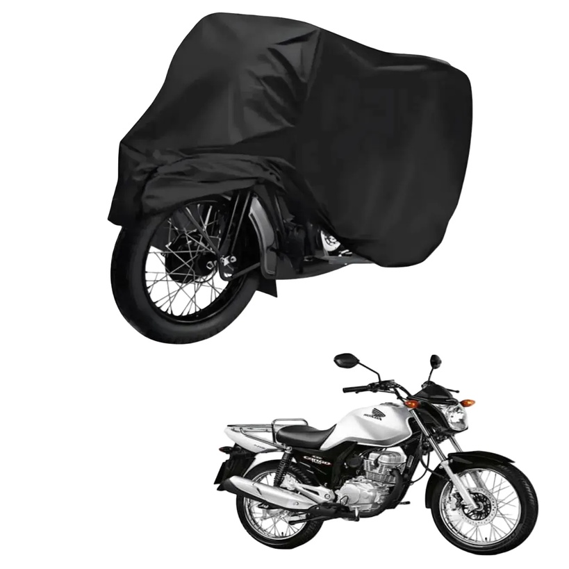 Capa de Cobrir Moto em Couro Impermeável Anti-Uv Protetora Anti-Risco para Honda CG 125 Cargo ESD