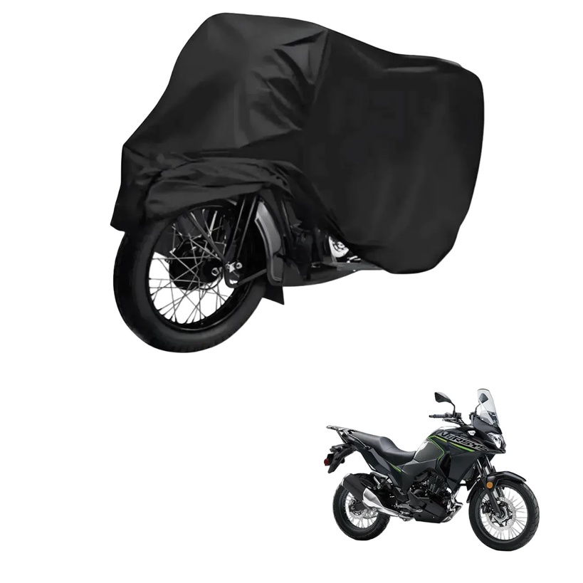 Capa de Cobrir Moto em Couro Impermeável Anti-Uv Protetora Anti-Risco para Kawasaki Versys-X 300