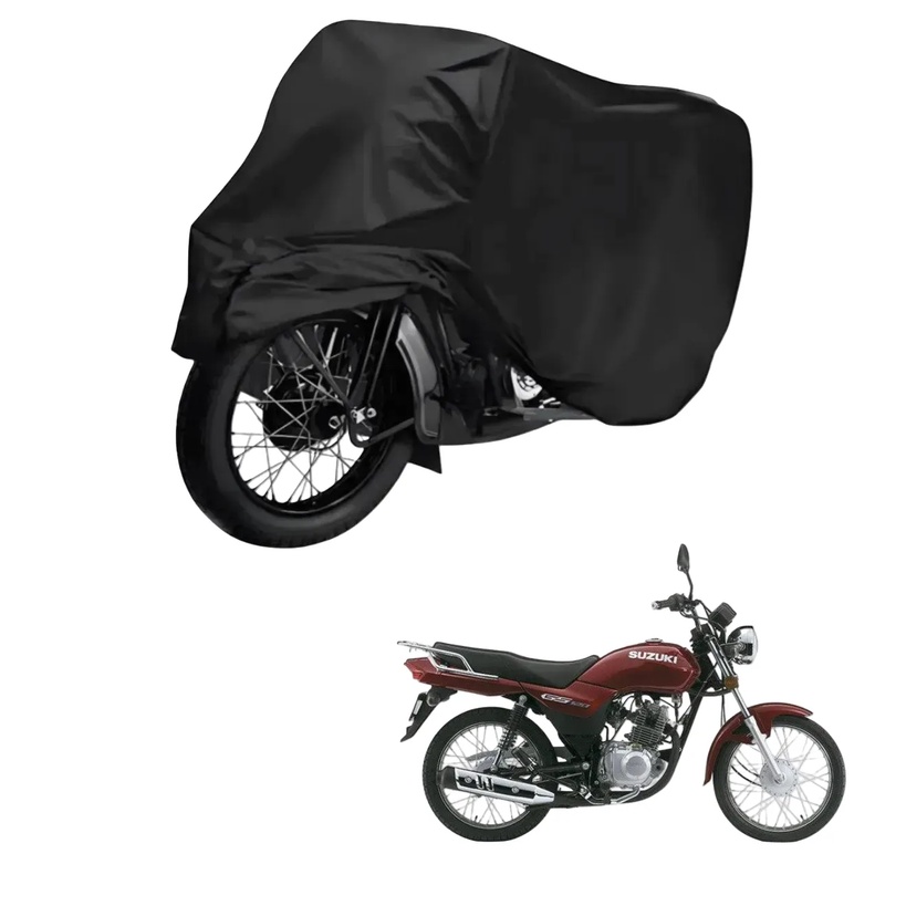 Capa de Cobrir Moto em Couro Impermeável Anti-Uv Protetora Anti-Risco para Suzuki GS 120