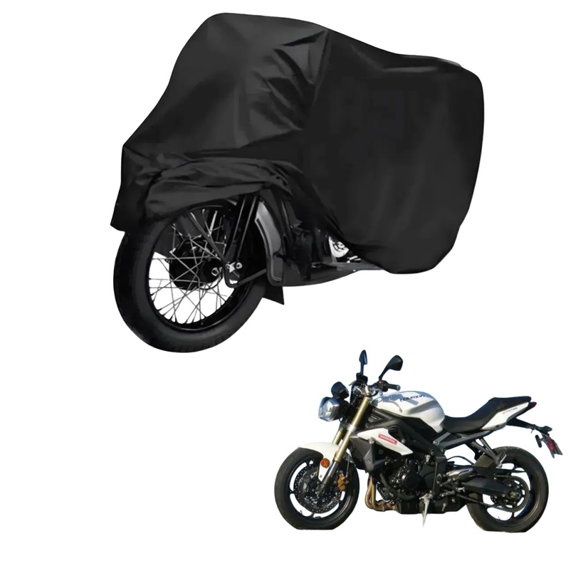 Capa de Cobrir Moto em Couro Impermeável Anti-Uv Protetora Anti-Risco para Triumph Street Triple 675