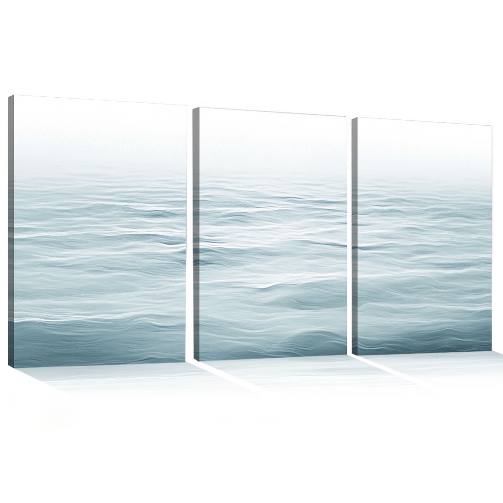 Quadro Decorativo Oceano Tranquilo: Ondas Suaves em Perspectiva MDF Mosaico Sala Quarto Escritório Impressão Em Hd1 em Oferta na Shopee