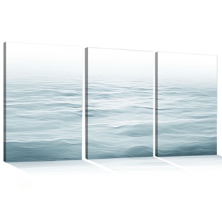 Quadro Decorativo Oceano Tranquilo: Ondas Suaves em Perspectiva MDF Mosaico Sala Quarto Escritório Impressão Em Hd1 em Oferta na Shopee