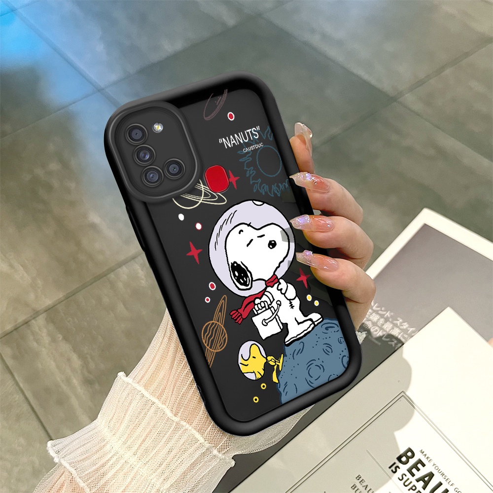Capa Para Samsung Galaxy A21S Capinha De Celular Snoopy Macio Normal Preto Silicone Dupla 5124 TYB em Oferta na Shopee