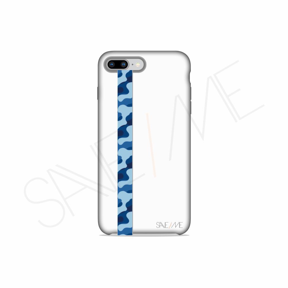 Fita Salva Celular Anti Queda Save Me Camuflado Azul