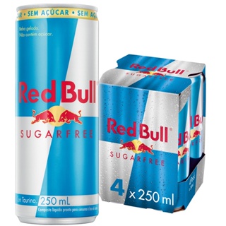 Pack de 4 latas Red Bull Energético, Sugar Free, Sem Açúcar, 250 ml em Oferta na Shopee
