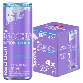 Pack de 4 latas Red Bull Energético, Pomelo, Sem Açúcar, 250ml em Oferta na Shopee