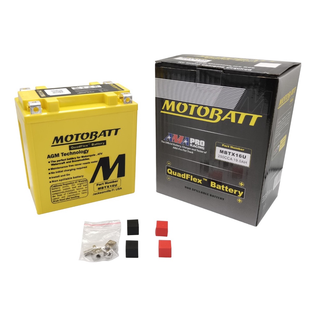 BATERIA MOTOBATT AGM QUADFLEX - MBTX 16U - 19,0 Ah