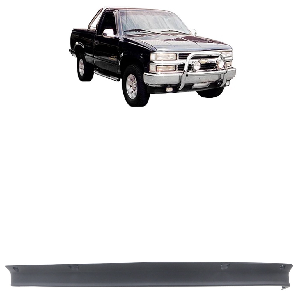 Spoiler Inferior Parachoque Dianteiro Silverado 1997 1998 1999 2000 2001 2002 2003 Preto Texturizado
