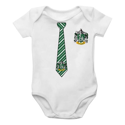 Body Bebê Infantil Uniforme  Sonserina Harry Potter
