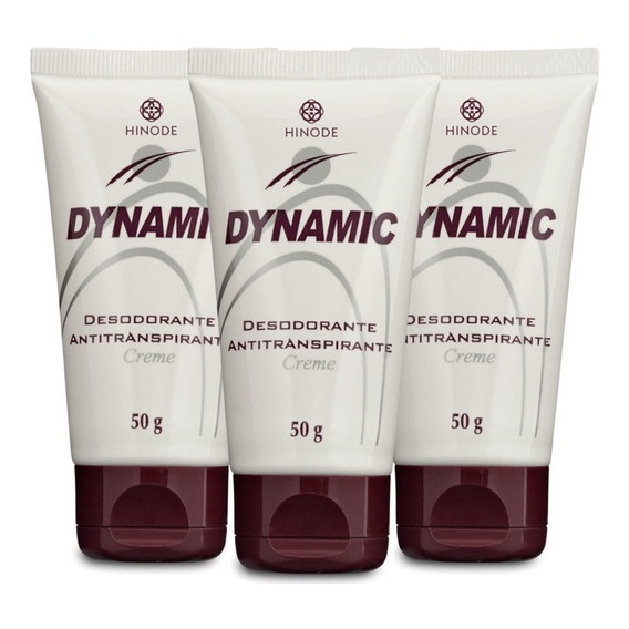 Kit 3 Desodorante Antitranspirante Em Creme Dynamic 50g - Creme+Absorção Rápida