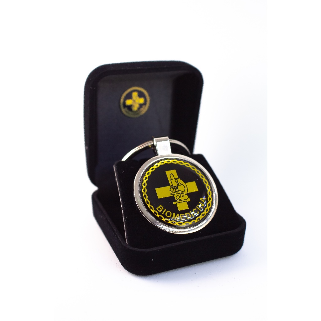 1 Chaveiro de Biomedicina Logo Dourado Gold