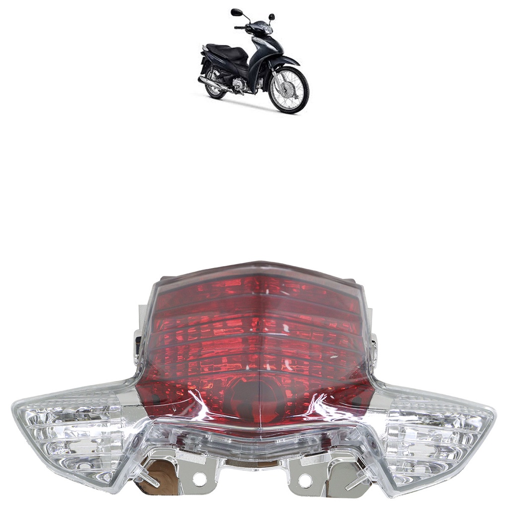 Lanterna Traseira Biz 110i 2018 2019 2020 2021 2022 2023 2024 Bicolor Lisa Acrílico em Oferta na Shopee