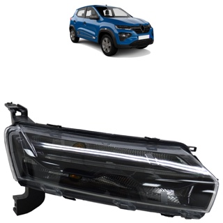 Farol Dianteiro Kwid 2022 2023 2024 2025 Led Máscara Cromada Superior Lisa em Oferta na Shopee