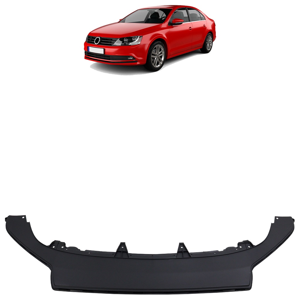 Spoiler Inferior Jetta 2015 2016 2017 2018 Parachoque Dianteiro Preto Texturizado