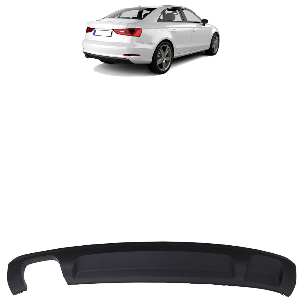 Spoiler Parachoque Traseiro A3 Sedan 2014 2015 2016 Preto Texturizado em Oferta na Shopee