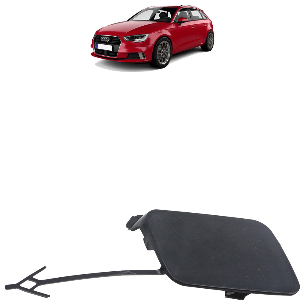 Tampa Reboque A3 2017 2018 2019 Parachoque Dianteiro Preto Liso em Oferta na Shopee