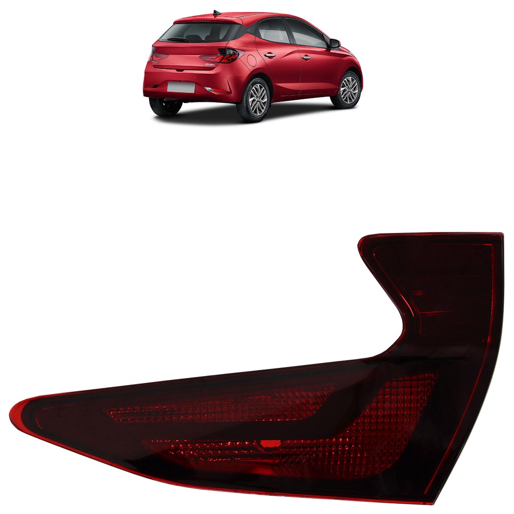 Lanterna Traseira Hb20 2020 2021 2022 Rubi Porta Malas Lente Lisa Acrilico em Oferta na Shopee