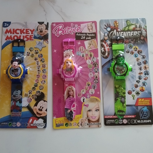 Relógio Infantil Projetor de Imagens FROZEN - MINNEI - MICKEY - BARBIE - SOFIA - LADY BUG