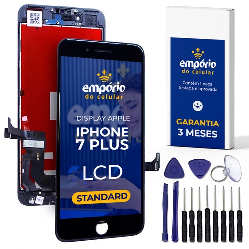 Tela Iphone 7 Plus Compatível Apple Display Frontal Touch Empório do Celular Standard + Kit instalação ferramentas em Oferta na Shopee