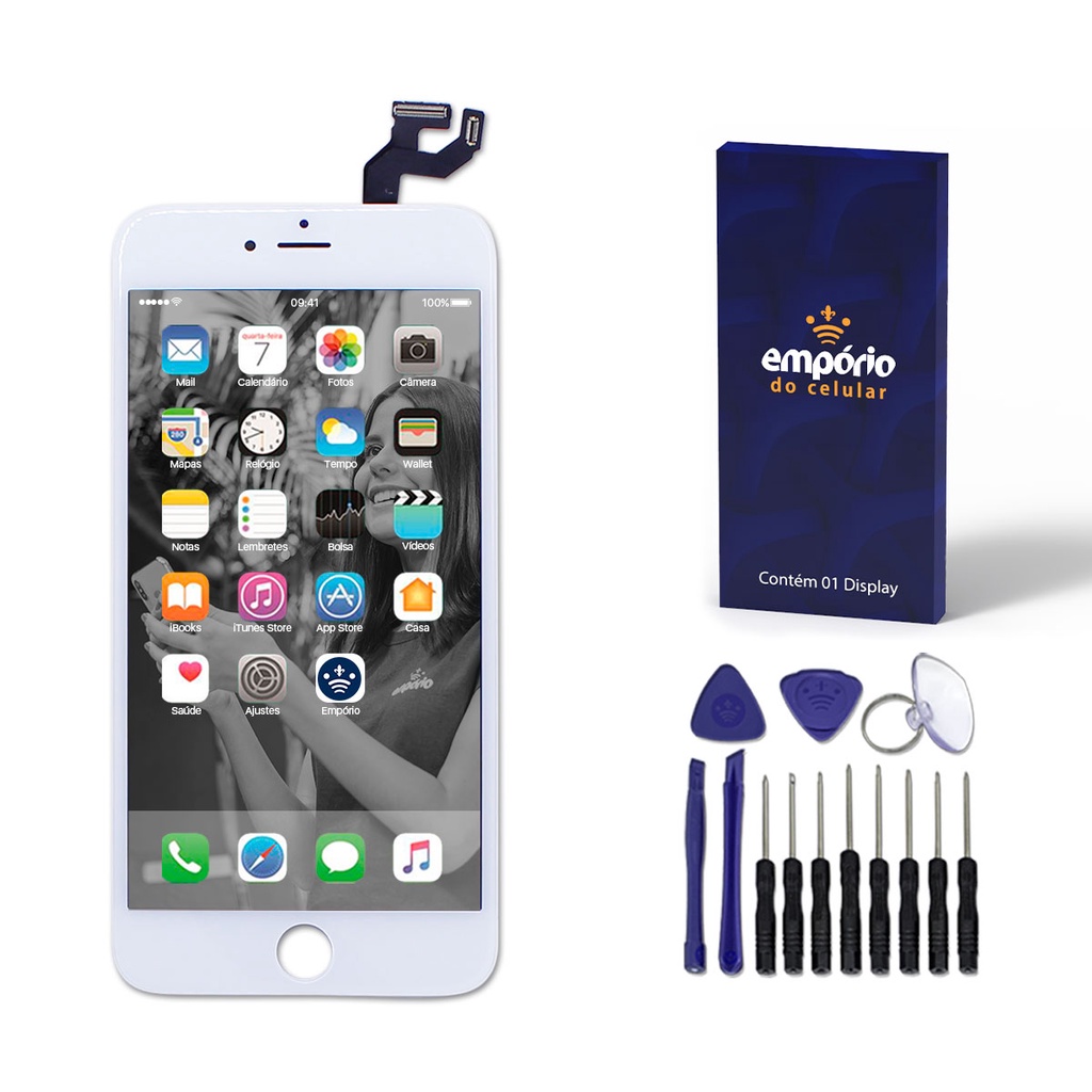 Tela Iphone 6S Plus Compatível Apple Display Frontal Empório do Celular Standard + Kit ferramentas em Oferta na Shopee