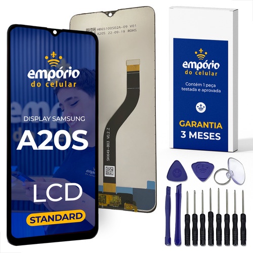 Tela A20S Galaxy Compatível Samsung Display Frontal Empórido do Celular Standard + Kit ferramentas em Oferta na Shopee