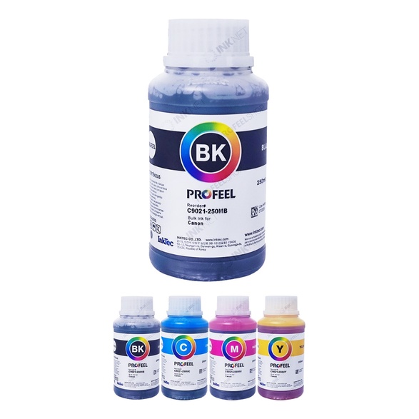250ml Tinta Corante Inktec Profeel C9021 Compatível com Can Pixma G3010 G3100 G3110
