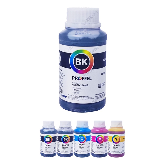Tinta Inktec Profeel C9020-pig C9021-corante para Megatank Maxify 250ml opções de 5 cores em Oferta na Shopee