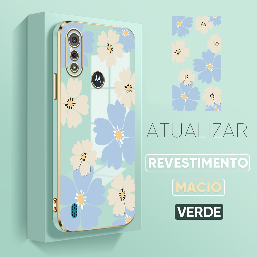 Capa Para Motorola Moto E6S 2020 Capinha De Celular Flower Soft Case 1228 DD em Oferta na Shopee