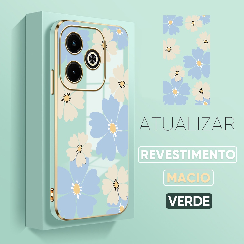 Capa Para Infinix Smart 8 Pro HD Plus Hot 40i Tecno Spark 20 20C Pop 8 Go 2024 Capinha De Celular Flower Case 1228 DD