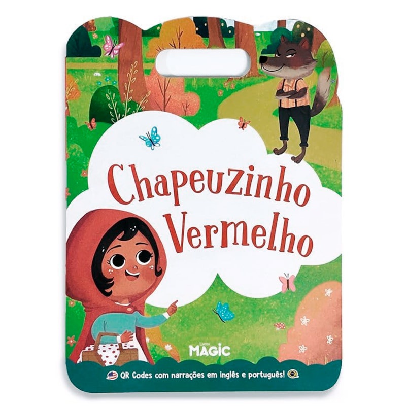 Livro Chapeuzinho Vermelho | QR Codes de Narrações em Inglês e Português em Oferta na Shopee