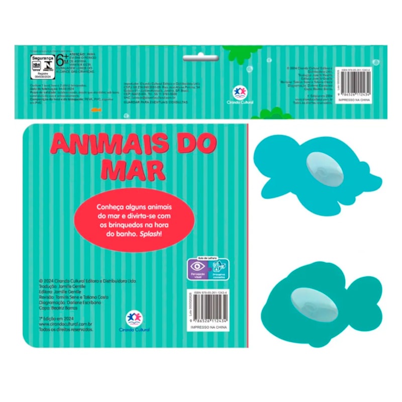 Livro Animais do Mar | Livro Banho | Com 2 Brinquedos · foto 2