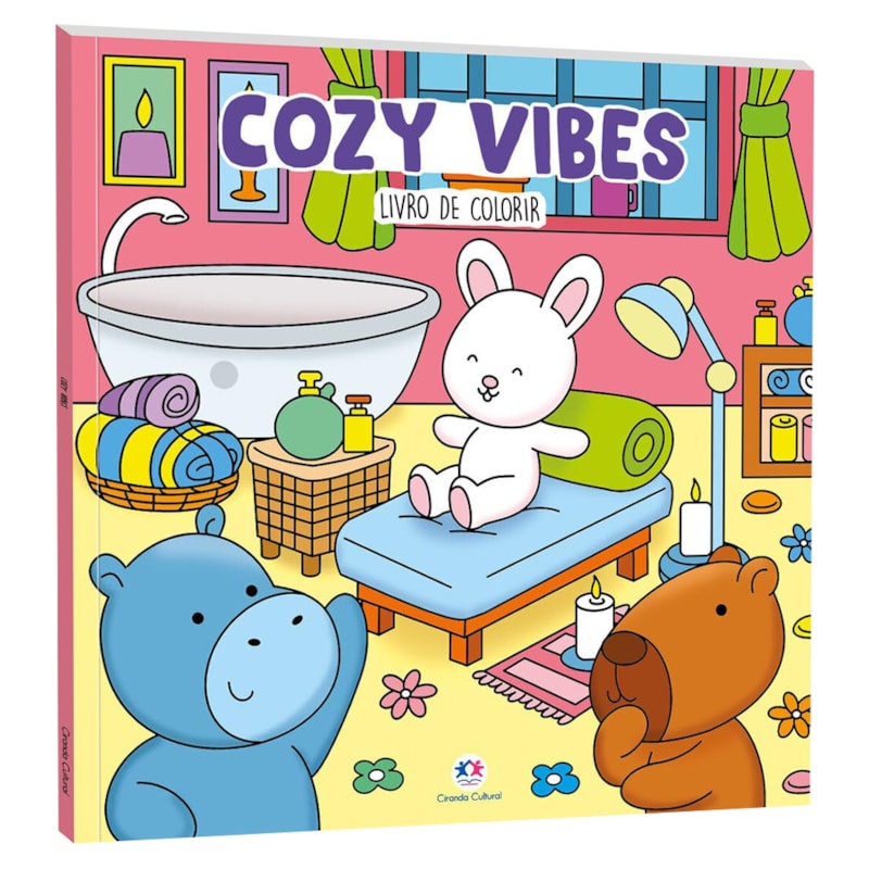 Livro Cozy Vibes | Livro Para Colorir em Oferta na Shopee