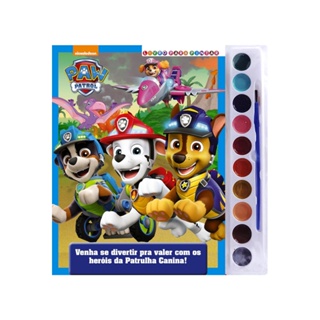 Livro Patrulha Canina Livro para Pintar com Aquarela em Oferta na Shopee