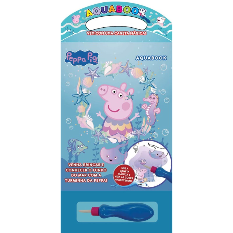Livro Aquabook Peppa Pig | Vem com Uma Caneta Magica