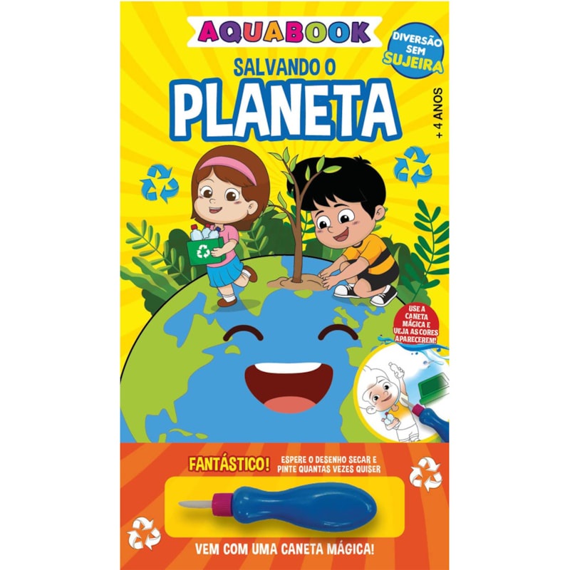 Livro Aquabook Salvando o Planeta | Vem com Uma Caneta Magica - Books & Magazines