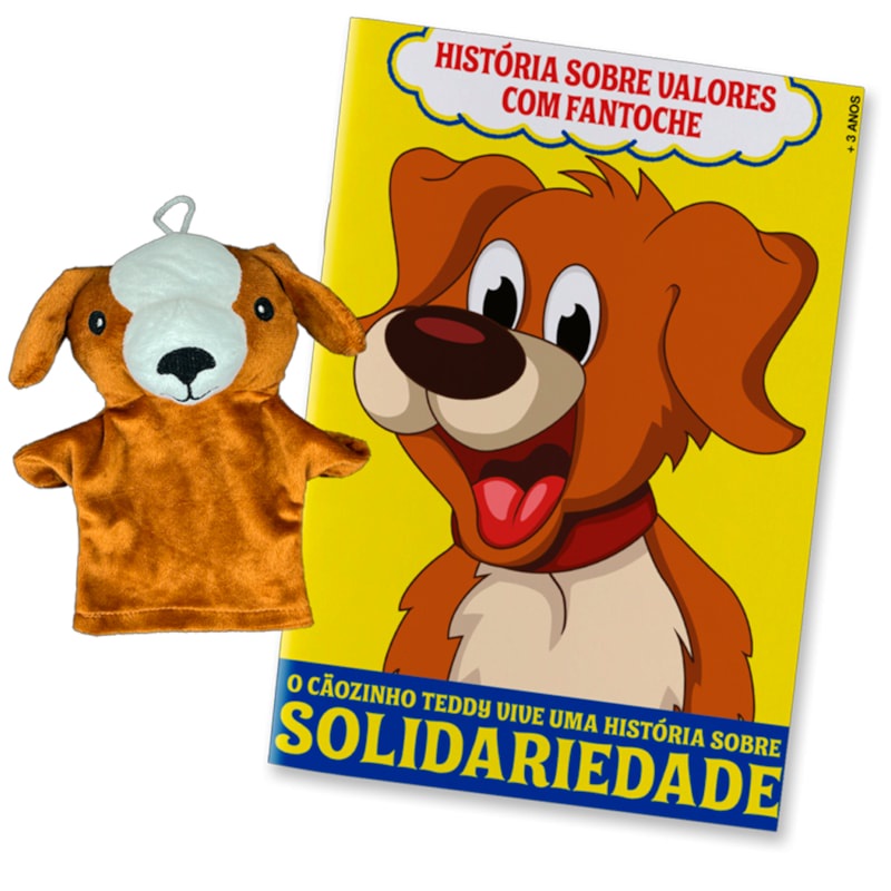 Livro História sobre Valores com Fantoche | Cachorro em Oferta na Shopee