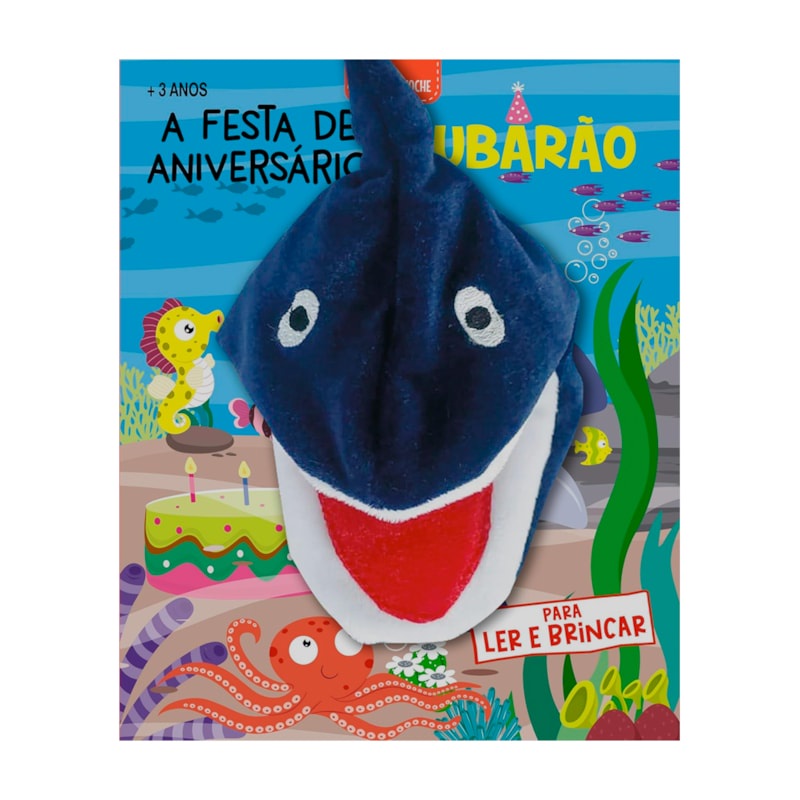 Livro Festa de Aniversário do Tubarão | Livro Fantoche